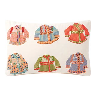 Embroidered Chinese Jackets Lumbar Pillow For Sale