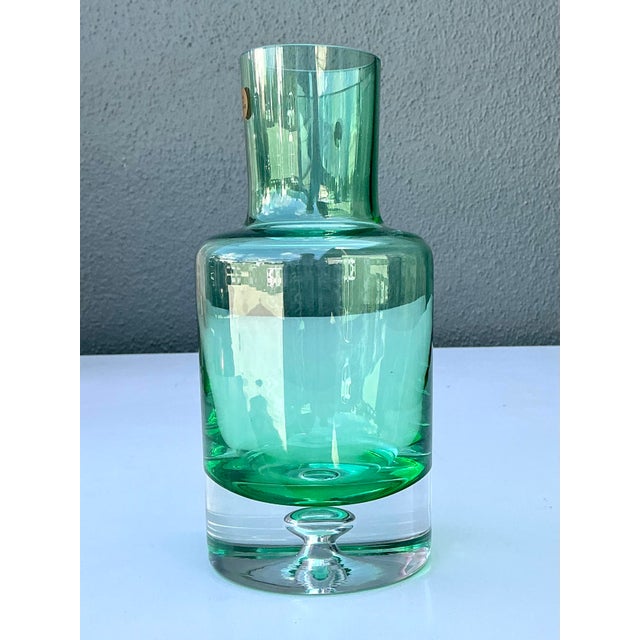 Vintage Polish Blown Glass Vase For Sale In West Palm - Image 6 of 12