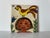 Vintage Hand-Painted Girl With Bird and Floral Motif Ceramic Tile Signed, Kibi For Sale In Miami - Image 6 of 7
