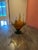 1970s Vintage Large Chalet Canada Amber Glass Centerpiece Bowl For Sale - Image 10 of 18