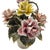 VTG Large Italian Porcelain Rose Bouquet Basket Centerpiece Capodimonte 22.5” For Sale - Image 15 of 18