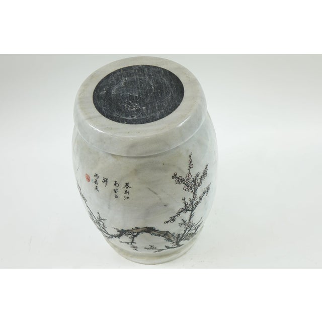 Chinese Late 20th Century Chinese Marble Stand / Side / Table For Sale - Image 3 of 4