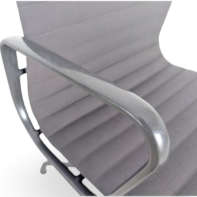 EA 107 Office Chair in Hopsak Dark Grey by Charles and Ray Eames for Vitra For Sale - Image 10 of 13