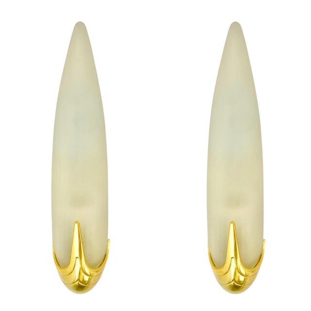 Gold Smoked Glass and Gilt Gold Metal Wall Lights by Idearte, Spain, 1980, Set of 2 For Sale - Image 8 of 8