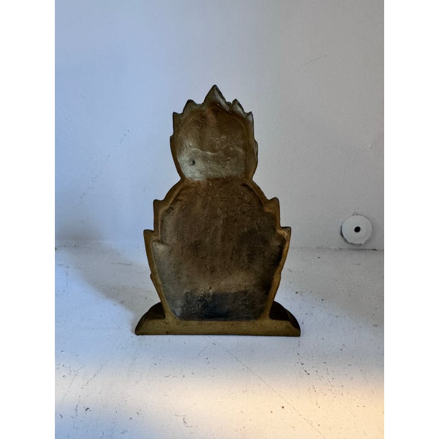 Vintage Brass Pineapple Doorstopper Bookend For Sale - Image 9 of 12