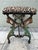 Vintage Mid 20th Century Cast Iron Bench With Leopard Print Upholstered Seat For Sale - Image 9 of 12