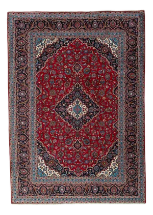 Hand-Knotted Kashan Oriental Rug