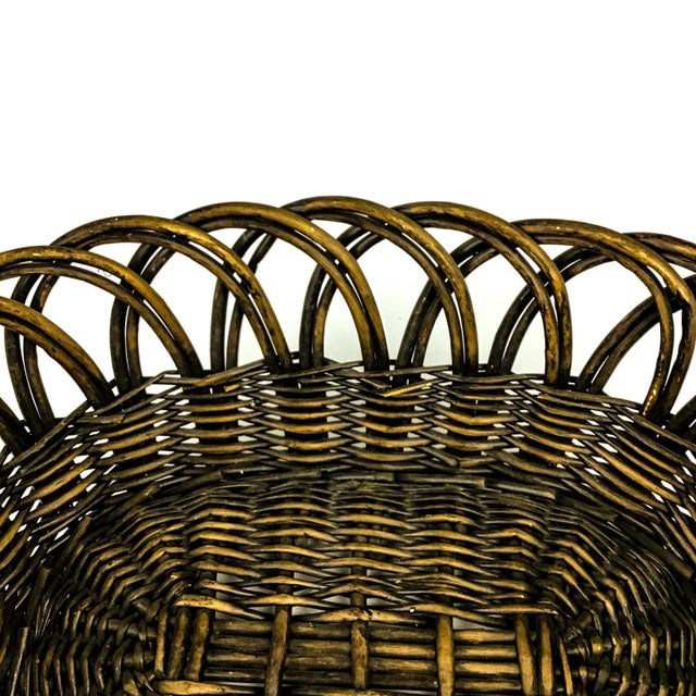 Vintage Extra Large French Fruit Flower Basket For Sale In Portland, ME - Image 6 of 13