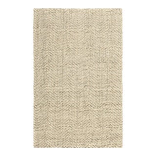 Chevron Ivory Jute Rug - 9 X 12 For Sale