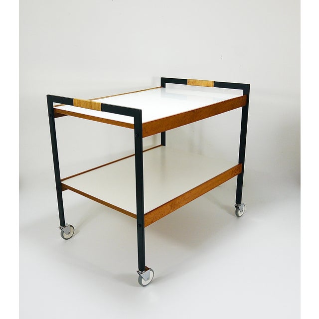 Carl Auböck Vintage Austrian Bar Cart Drinks Trolley by Carl Auböck, 1960s For Sale - Image 4 of 18