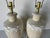 Hollywood Regency 1980s Vintage Beige Ceramic Table Lamps on Brass Finish Bases – A Pair For Sale - Image 3 of 12