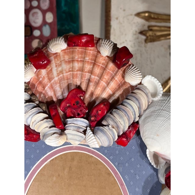 Late 20th Century Vintage Italian Baroque Grotto Style Wall Hanging Picture Frame For Sale - Image 5 of 12