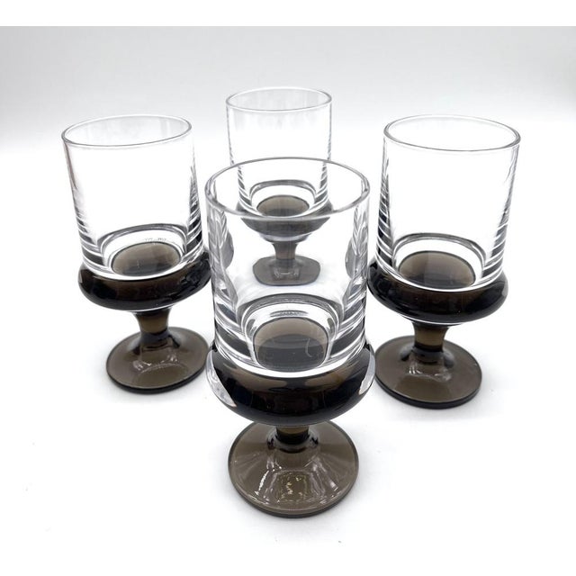 White Wine Glasses with Colored Base from Rosenthal, 1960s, Set of 4 For Sale - Image 9 of 12