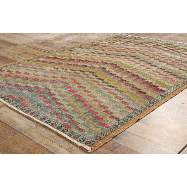 Textile Zeki Muren Vintage Turkish Sivas Rug - 05'05 X 07'09 For Sale - Image 7 of 9