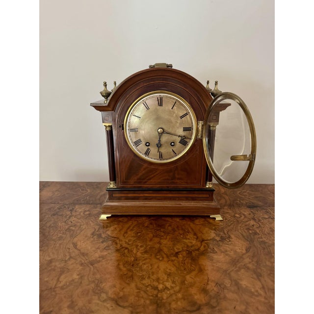 Mid 19th Century Antique Bracket Clock, 1860 For Sale - Image 5 of 6