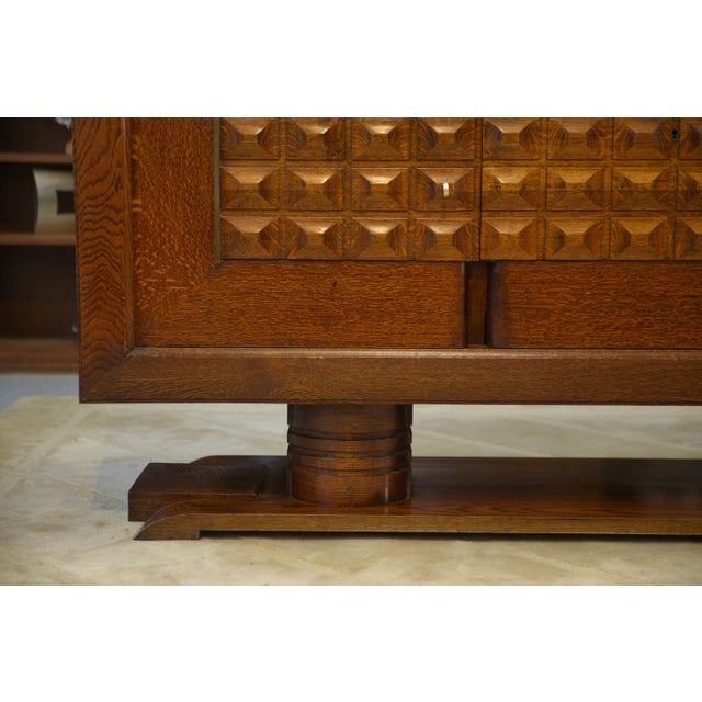 Brutalist Buffet attributed to Charles Dudouyt, 1940s For Sale - Image 9 of 11