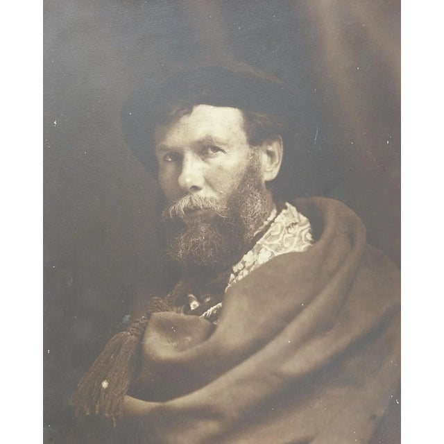 English Antique Portrait Photograph of Bearded Man For Sale - Image 3 of 3