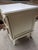 Vintage Ivory & Gold Wood Nightstand Mid Century French Provincial For Sale In Minneapolis - Image 6 of 11