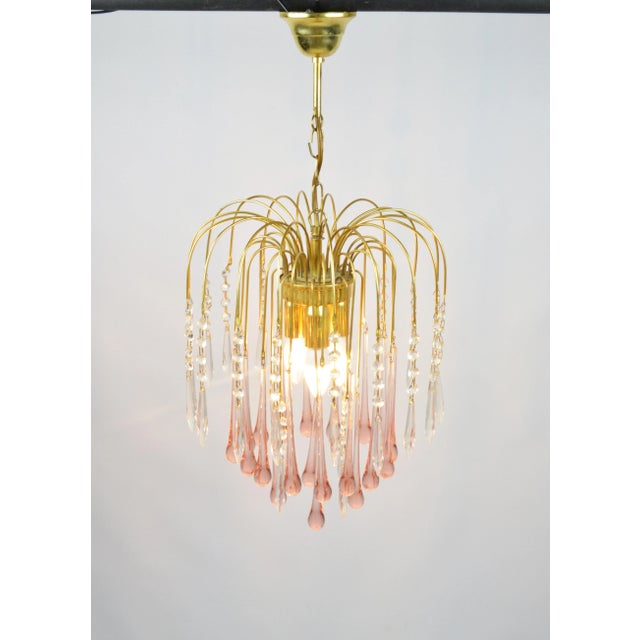 Chandelier attributed to P. Venini, Italy, 1970s For Sale - Image 6 of 11