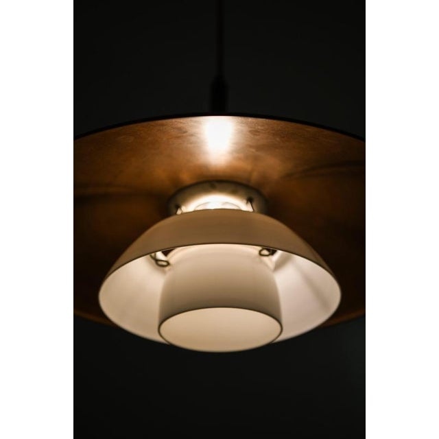 Metal Ceiling Lamp in Copper and Glass attributed to Poul Henningsen, 1930s For Sale - Image 7 of 8
