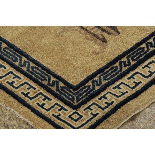 Rug & Kilim Antique Chinese Peking Wool Rug by Rug & Kilim, Scholar's Table, 1900–1909 For Sale - Image 4 of 8