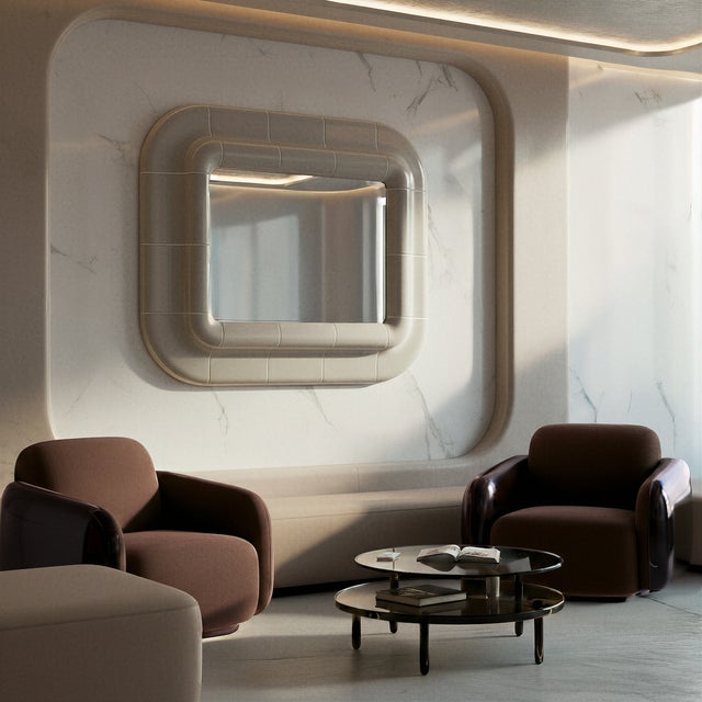 Lola Mirror in Off-White by Tilecito For Sale - Image 6 of 7