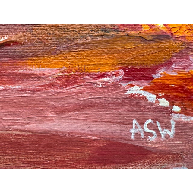Amber Glow - Miniature Abstract Landscape Art Study by Contemporary Artist 2025 For Sale - Image 6 of 15