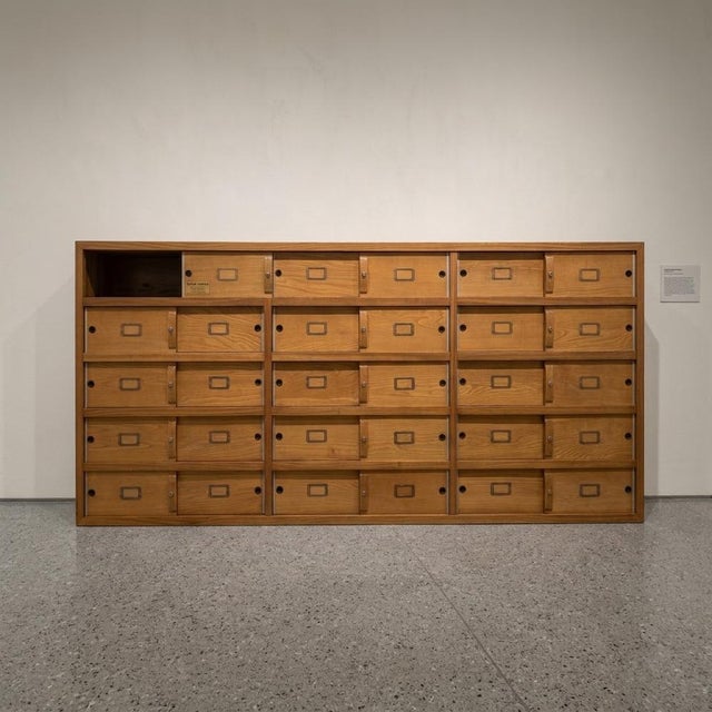 Antique French Postal Sorting Cabinet, 1910 For Sale - Image 3 of 4