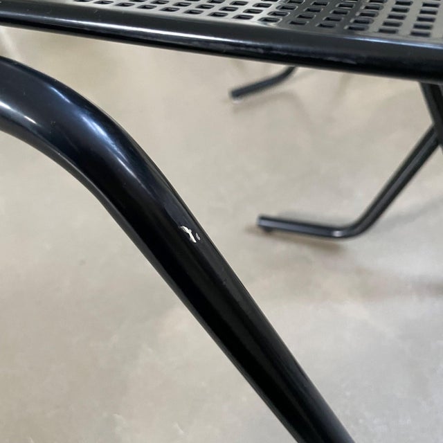Black Metal Stackable Chairs, 1980s, Set of 6 For Sale - Image 15 of 16