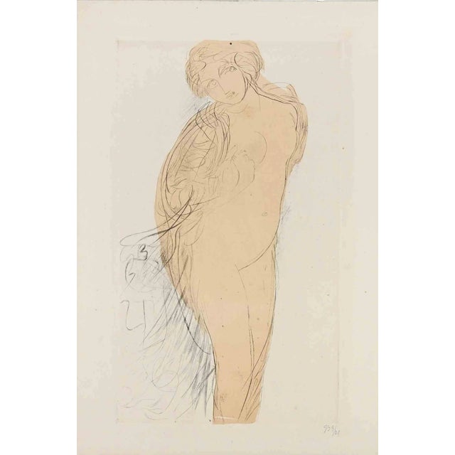 Jeanne Bardey, Woman, Original Etching, Early 20th-Century For Sale