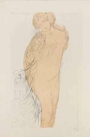 Jeanne Bardey, Woman, Original Etching, Early 20th-Century