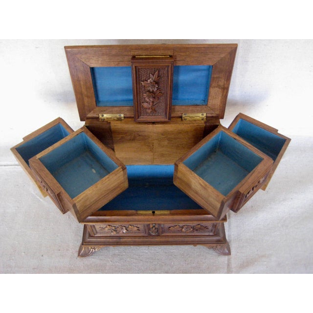 19 Century Black Forest Jewelry Box For Sale - Image 9 of 12