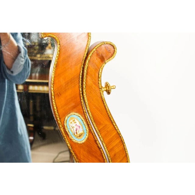 19th Century Ormolu and Sevres Porcelain Mounted Dressing Table and Mirror For Sale - Image 9 of 18