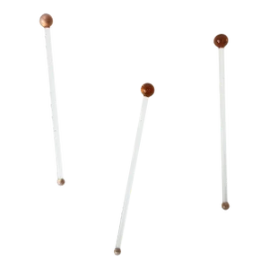 Art Deco Period Pink Art Glass Cocktail Stirrers - Set of 3