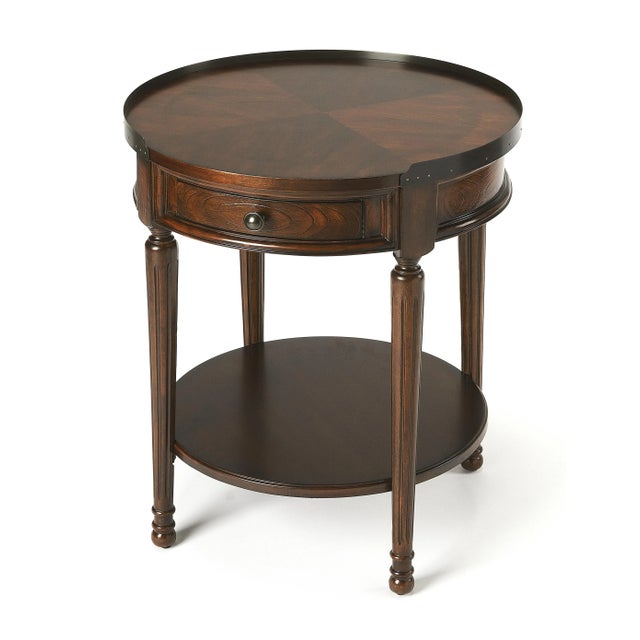 Sampson Side Table with Storage, Dark Brown For Sale In Chicago - Image 6 of 6
