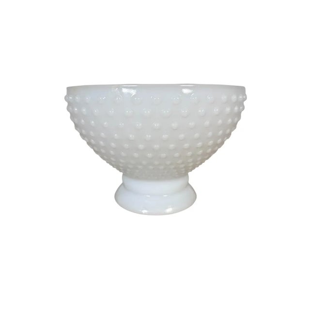 Fenton Art Glass Company Vintage Hobnail Milk Glass Lamp Shade - Fenton Milkglass - White 8 Inch Diameter Lampshade For Sale - Image 4 of 8