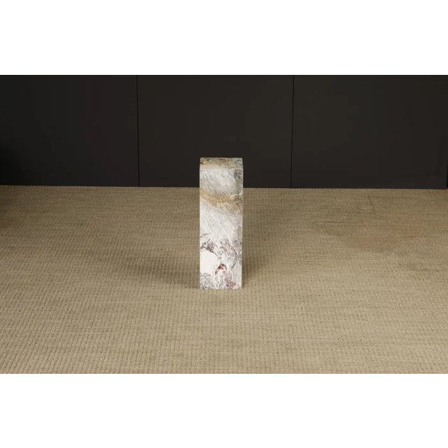 Stone 1980's Post-Modern Exotic Marble Column Pedestal For Sale - Image 7 of 14