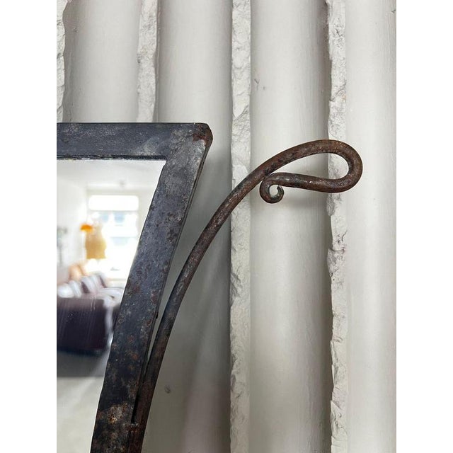 1950s French Wrought Iron Mirror, 1950s For Sale - Image 5 of 11