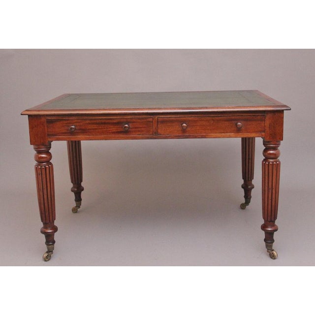 Antique Mahogany Partners Writing Desk, 1840 For Sale - Image 12 of 12