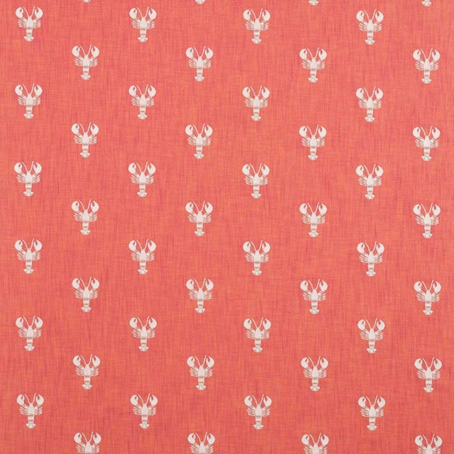 Sanderson Cromer Embroidery Fabric in Coral - a Sample For Sale