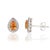 1 Ct Pear Cut Yellow Sapphire Stud Earrings With Diamonds in 14k Gold- A Pair For Sale - Image 4 of 13