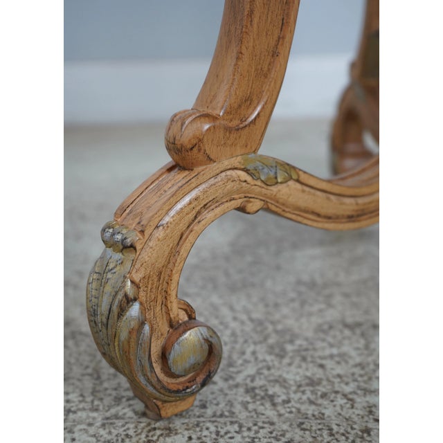 Italian Style Green Marble Top Round Lamp Table For Sale - Image 10 of 12