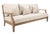 Wood Martinique Wood Patio Sofa, Natural/Beige For Sale - Image 7 of 10