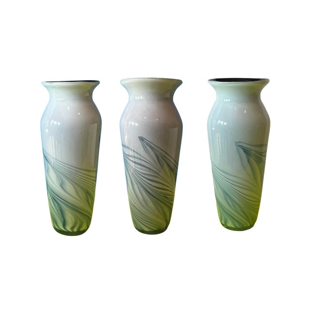Art Glass Vases a Pair For Sale - Image 11 of 12