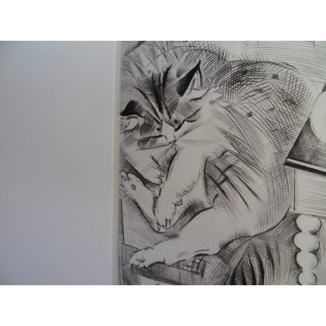 Mily Possoz, The Cat's Nap, Original Signed Engraving For Sale - Image 4 of 8