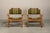 Pair Henning Kjærnulf Razorblade armchairs for Farsø Stolefabrik, Denmark, 1960s. Solid oak frame with seat and backrest...