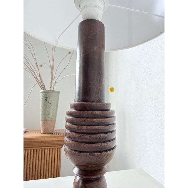 Vintage Art Deco Oak Desk Lamp, 1940s For Sale - Image 12 of 18