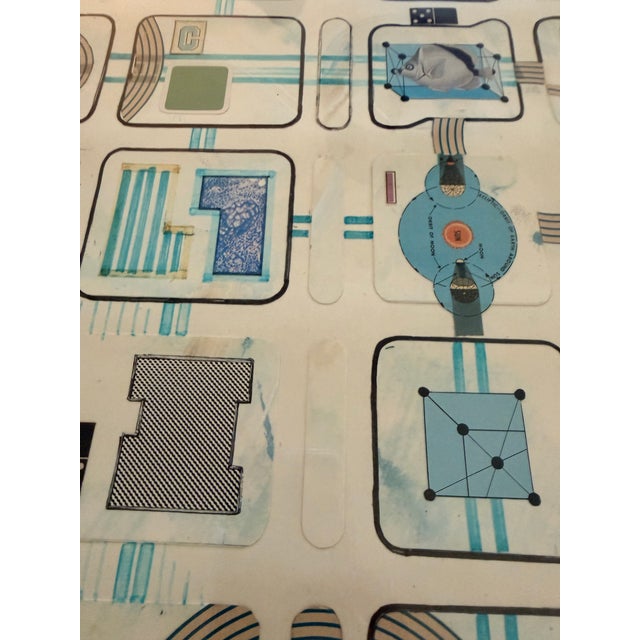 1970s Framed David Welch Signed Mixed Media Collage: "Technical Study With Natural History Motifs" For Sale - Image 10 of 16