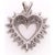 14 Karat White Gold and Diamond Heart Pendant For Sale - Image 4 of 5