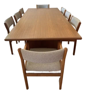 Vintage Teak Dining Table Including Chairs